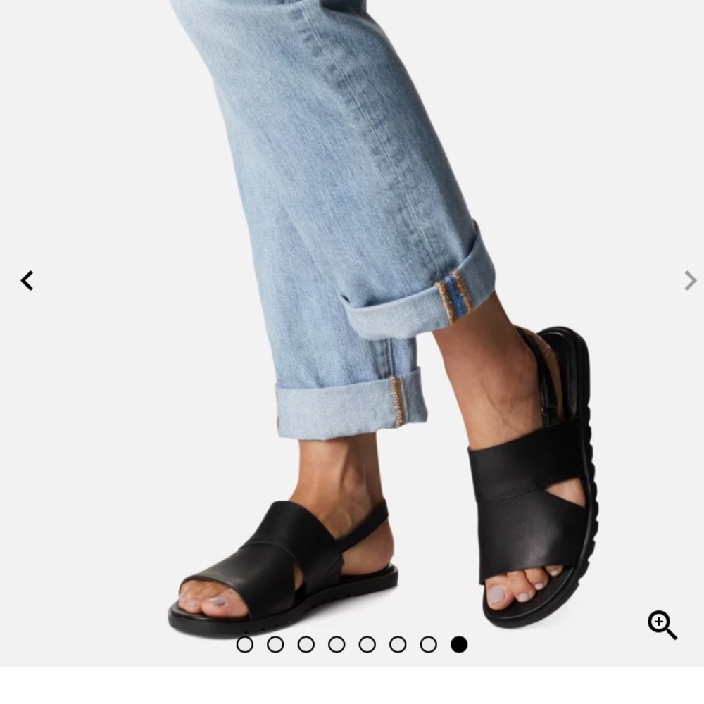 SOREL WOMEN'S ELLA™ II SLINGBACK SANDAL— black leather